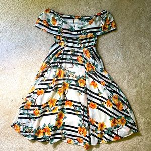 Off shoulder floral dress